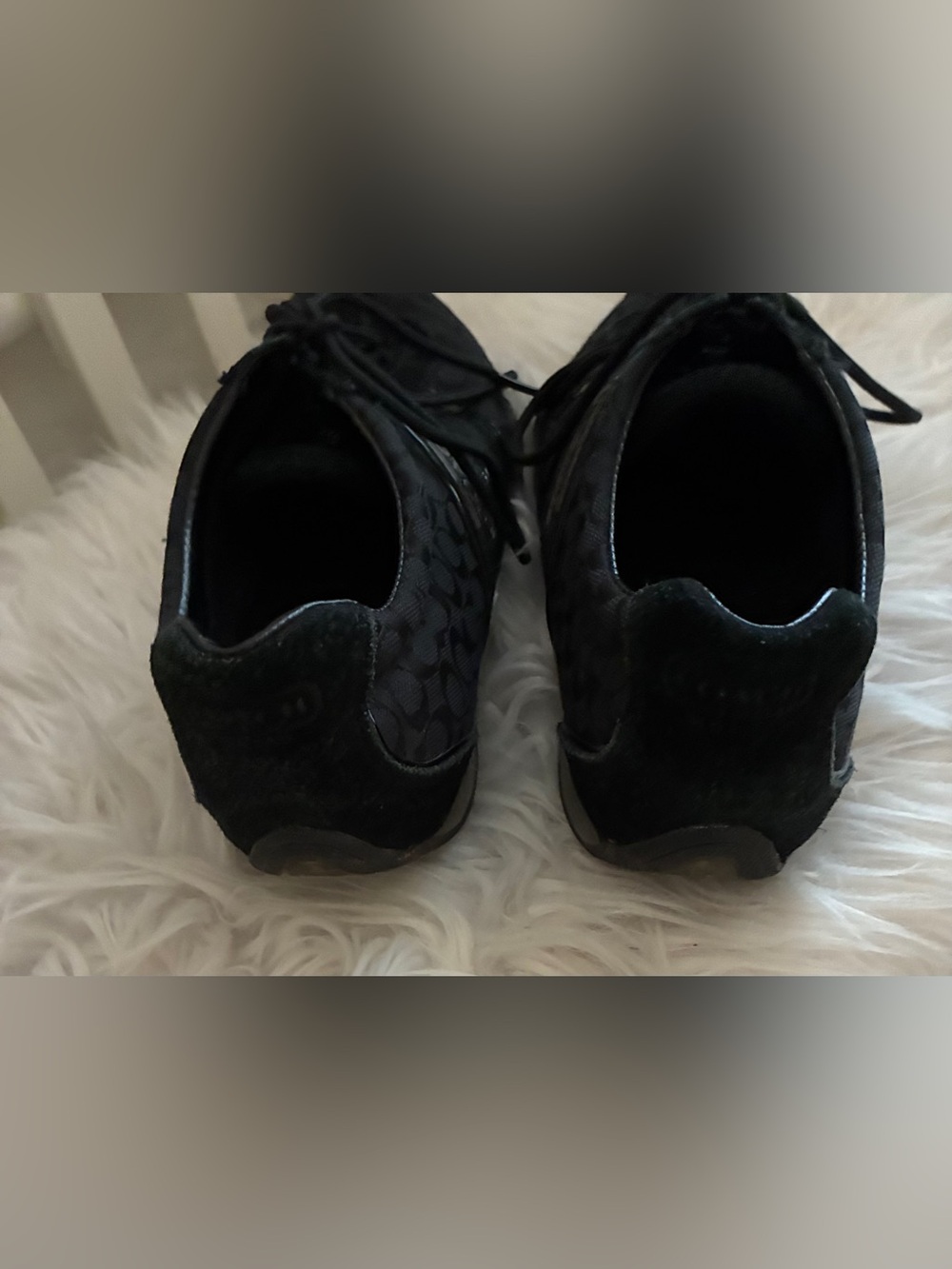 Coach Remonna Signature Sneakers - Black Sz 9.5 - Picture 13 of 15